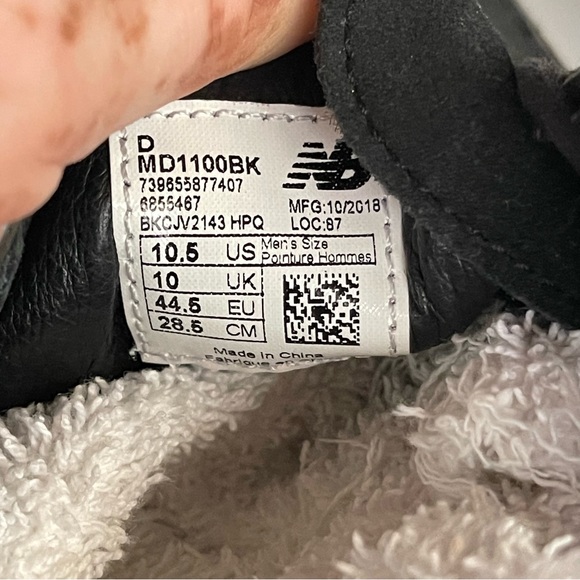 New Balance Classic Mens Suede Leather Oxford Shoes Black Size 10.5 - Picture 11 of 11